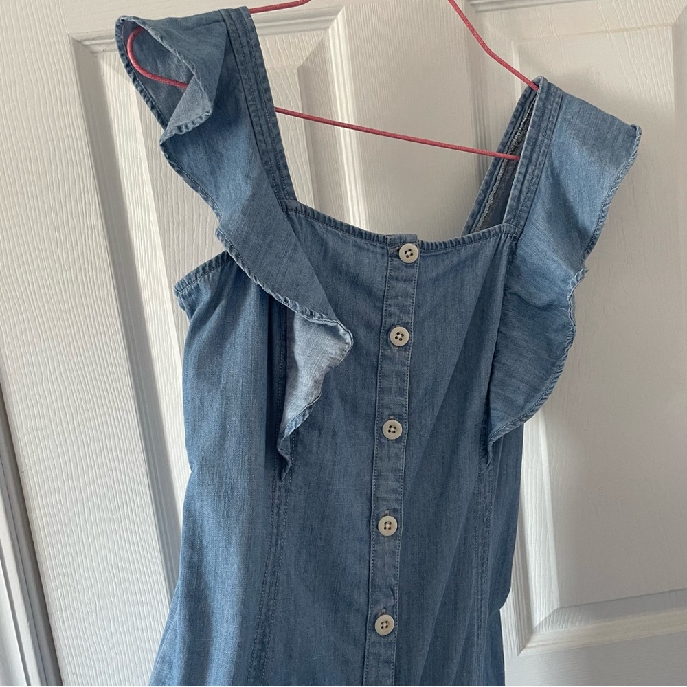 Madewell Denim Princess-Seamed Maxi Dress